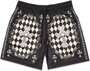 Men's Retro Basketball Shorts - Graphic Streetwear Breathable Mesh Gym Shorts, Lightweight Athletic Shorts with Drawstring