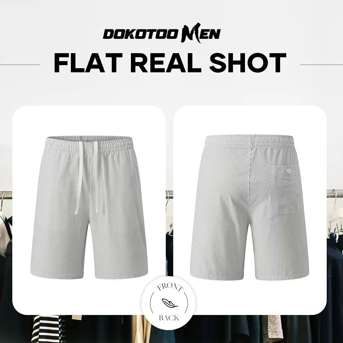 Mens Seersucker Shorts Casual Elastic Waist Drawstring Shorts Stretch Summer Beach Vacation Shorts with Pockets