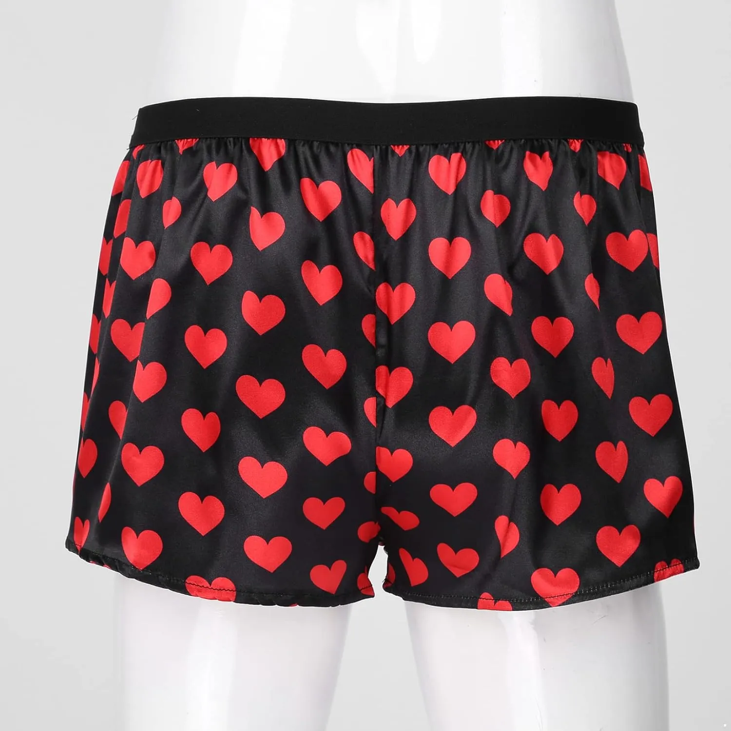 Men's Shiny Satin Boxer Shorts Silk Underwear Sleepwear Pajamas Shorts Beach Shorts