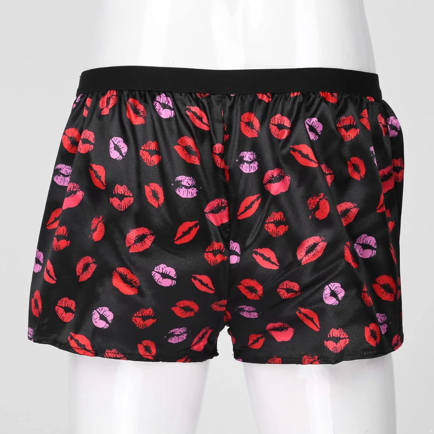 Men's Shiny Satin Boxer Shorts Silk Underwear Sleepwear Pajamas Shorts Beach Shorts