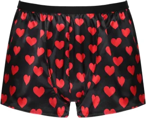 Men's Shiny Satin Boxer Shorts Silk Underwear Sleepwear Pajamas Shorts Beach Shorts