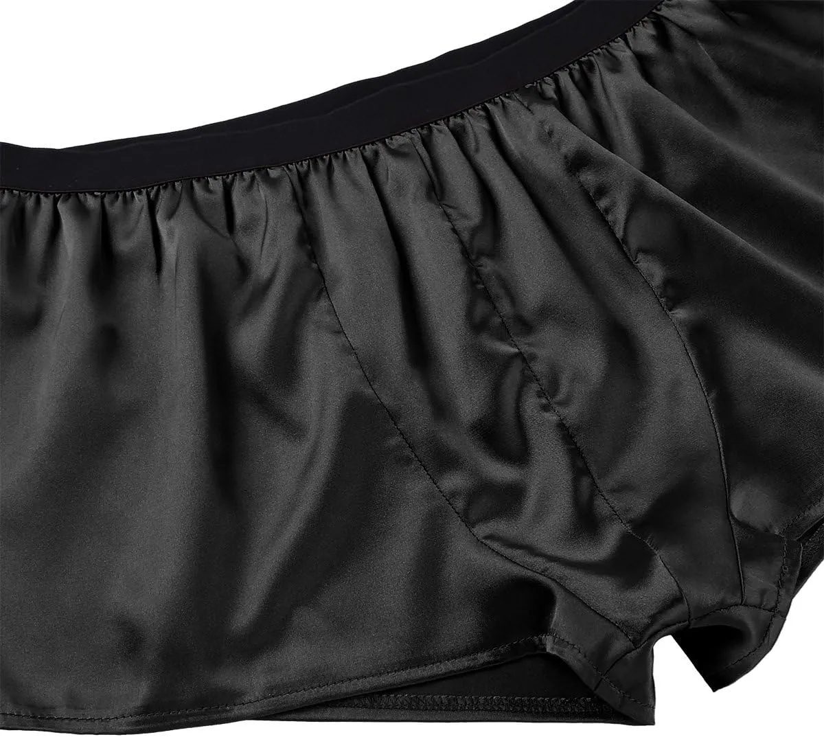 Men's Shiny Satin Boxer Shorts Silk Underwear Sleepwear Pajamas Shorts Beach Shorts