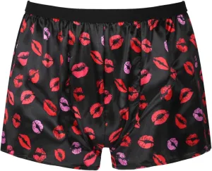 Men's Shiny Satin Boxer Shorts Silk Underwear Sleepwear Pajamas Shorts Beach Shorts