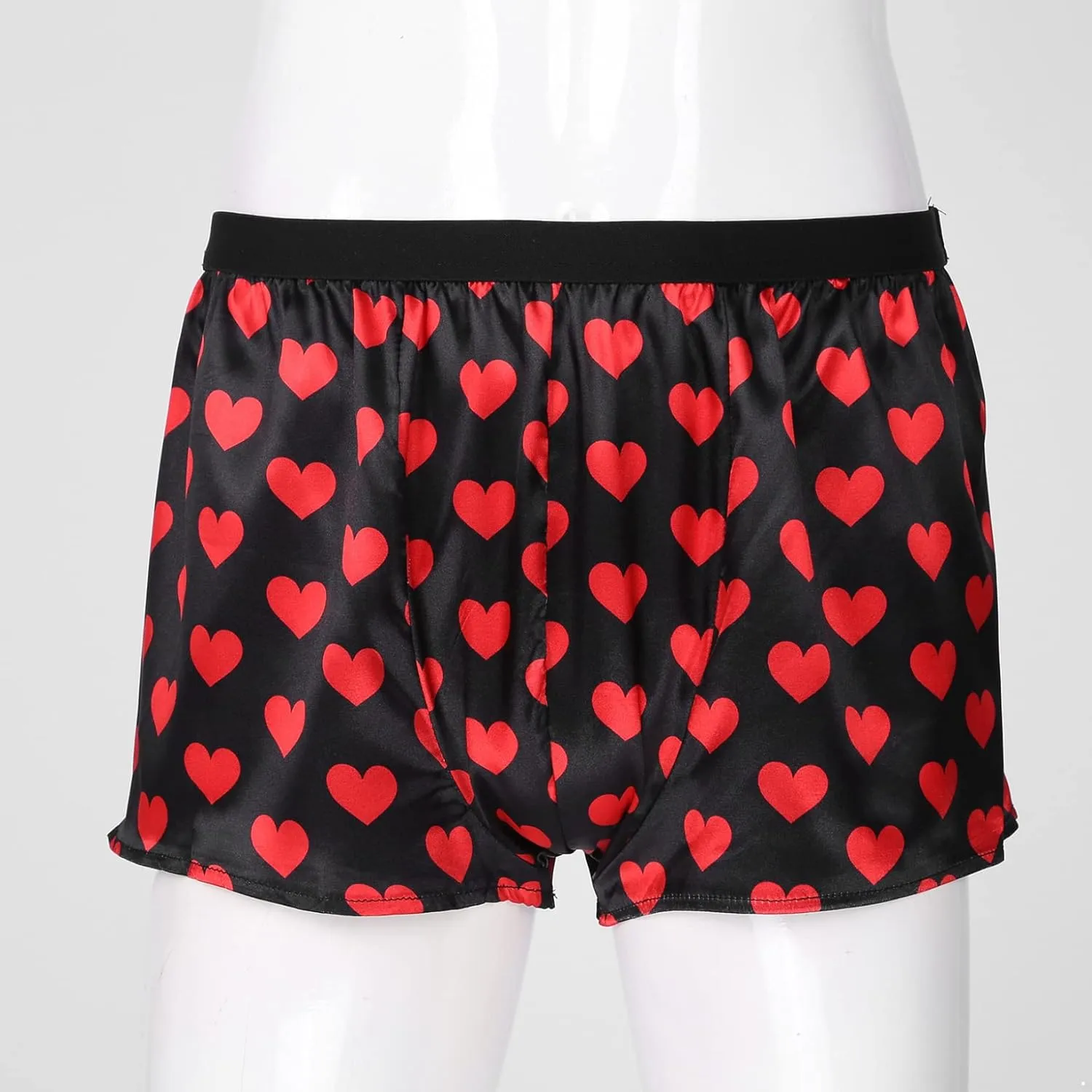 Men's Shiny Satin Boxer Shorts Silk Underwear Sleepwear Pajamas Shorts Beach Shorts