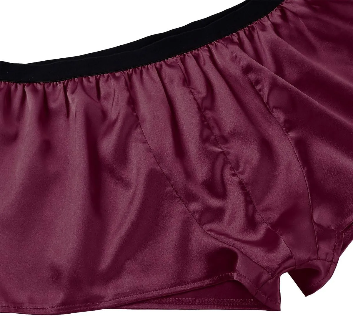 Men's Shiny Satin Boxer Shorts Silk Underwear Sleepwear Pajamas Shorts Beach Shorts