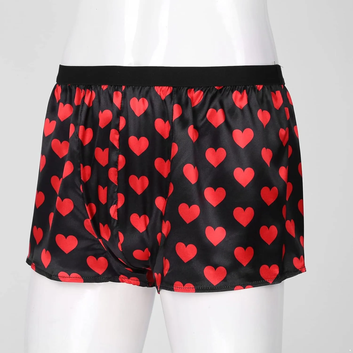 Men's Shiny Satin Boxer Shorts Silk Underwear Sleepwear Pajamas Shorts Beach Shorts