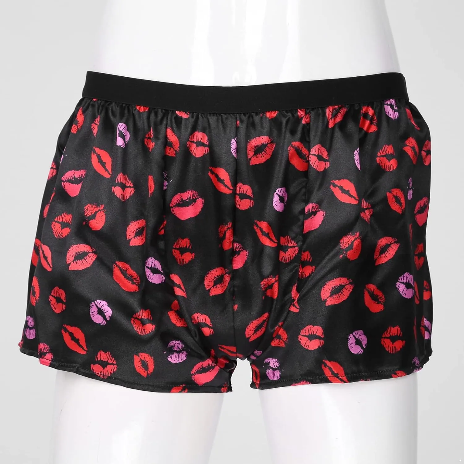 Men's Shiny Satin Boxer Shorts Silk Underwear Sleepwear Pajamas Shorts Beach Shorts