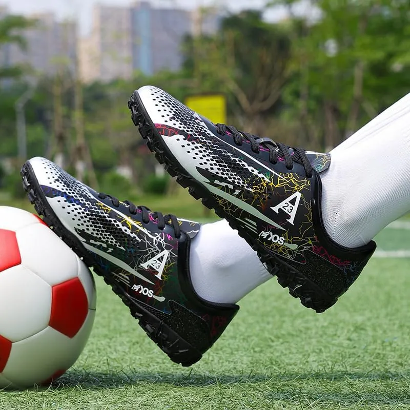 Mens Soccer Cleats Football Boots Professional Training Turf Mens Outdoor Indoor Sports Athletic Big Boy's Sneaker Indoor Shoes for Kids Soccer