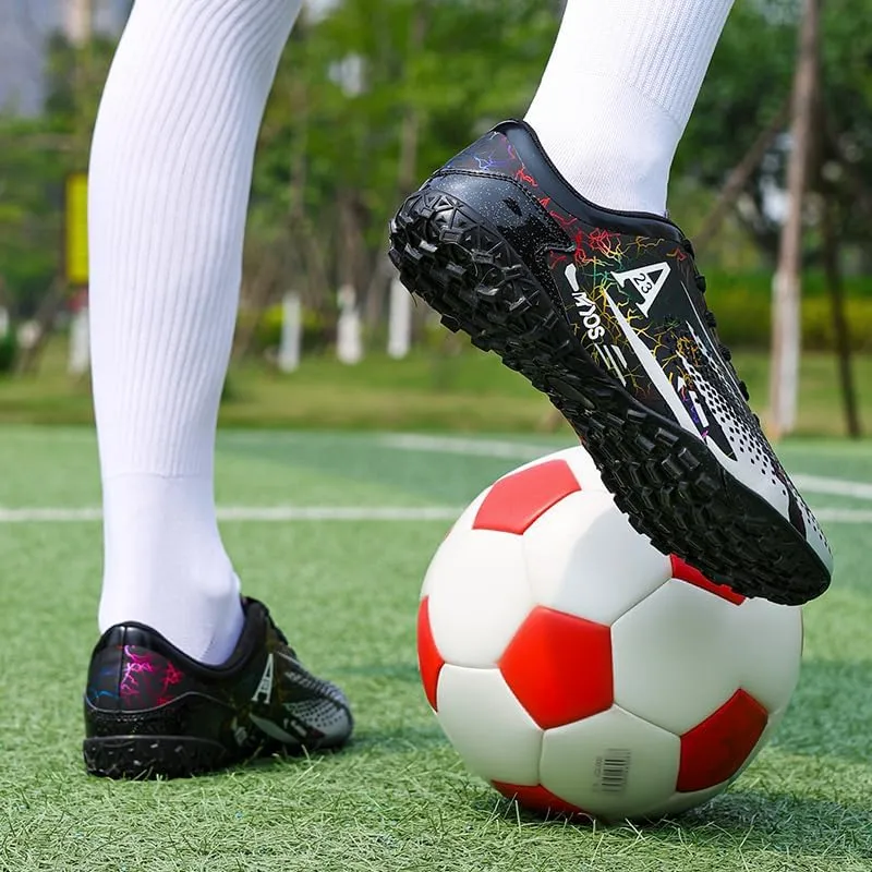 Mens Soccer Cleats Football Boots Professional Training Turf Mens Outdoor Indoor Sports Athletic Big Boy's Sneaker Indoor Shoes for Kids Soccer