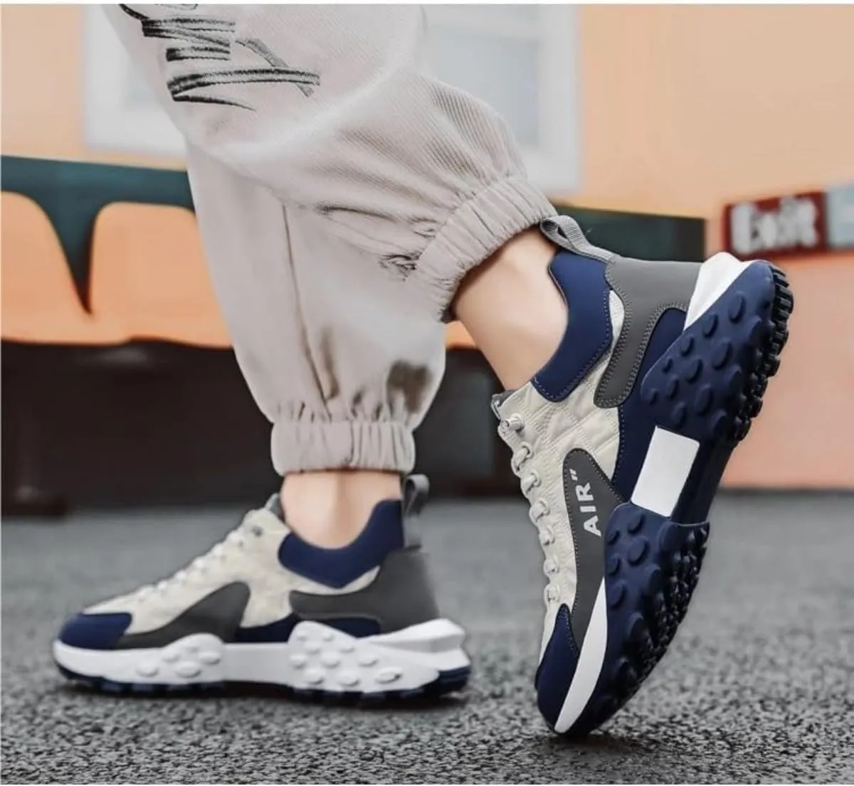 Mens Trainers Casual Air Cushion Shoes, Men's Comfortable Orthopedic Sneakers Men's Waterproof Orthopedic Walking Shoes