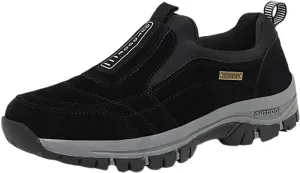 Men's White, Black, Grey Hiking Shoes - All Season, Flat Heel, Round Toe, Slip-On, Water Resistant, Slip-Resistant, Casual, Outdoor, Adult Men's Size