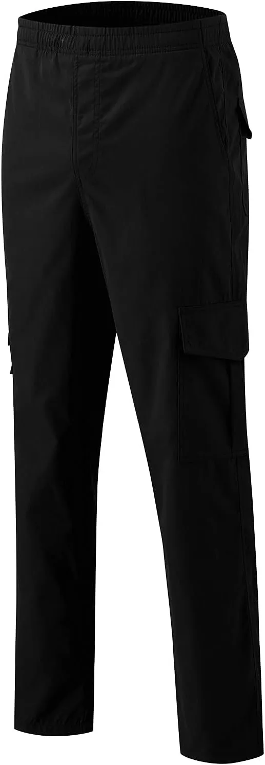 Mens Workout Cargo Sweatpants Tactical Pant Rip-Stop Hiking Pants Men Trouser Drawstring Work Joggers Men's Sweatpant