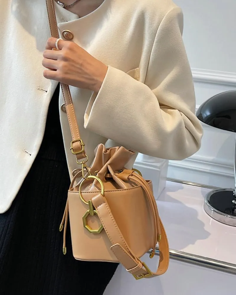 Mini Crossbody Bags For Women Small Bucket Bag For Work Casual Vegan Leather Shoulder Bag Fashion Satchel Purse Handbag 2025