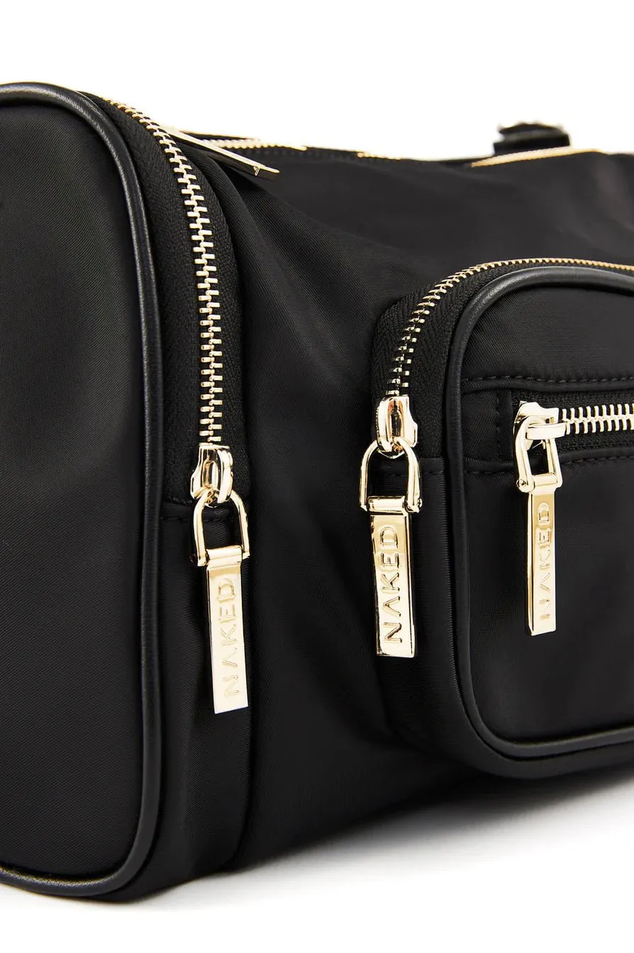 NAKED VICE MAXINE KIA NYLON SIDEBAG - BLACK/GOLD