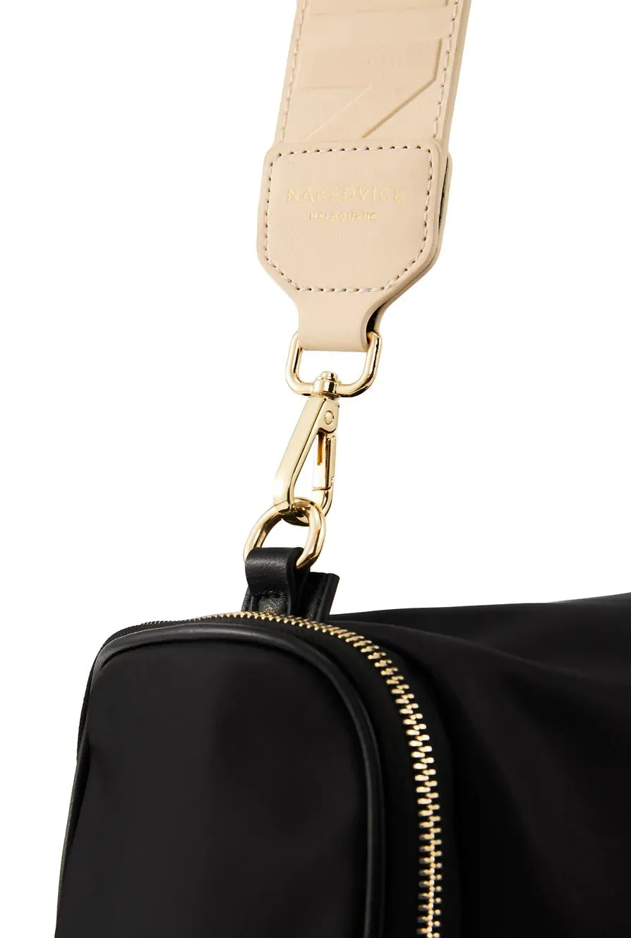 NAKED VICE MAXINE KIA NYLON SIDEBAG - BLACK/GOLD