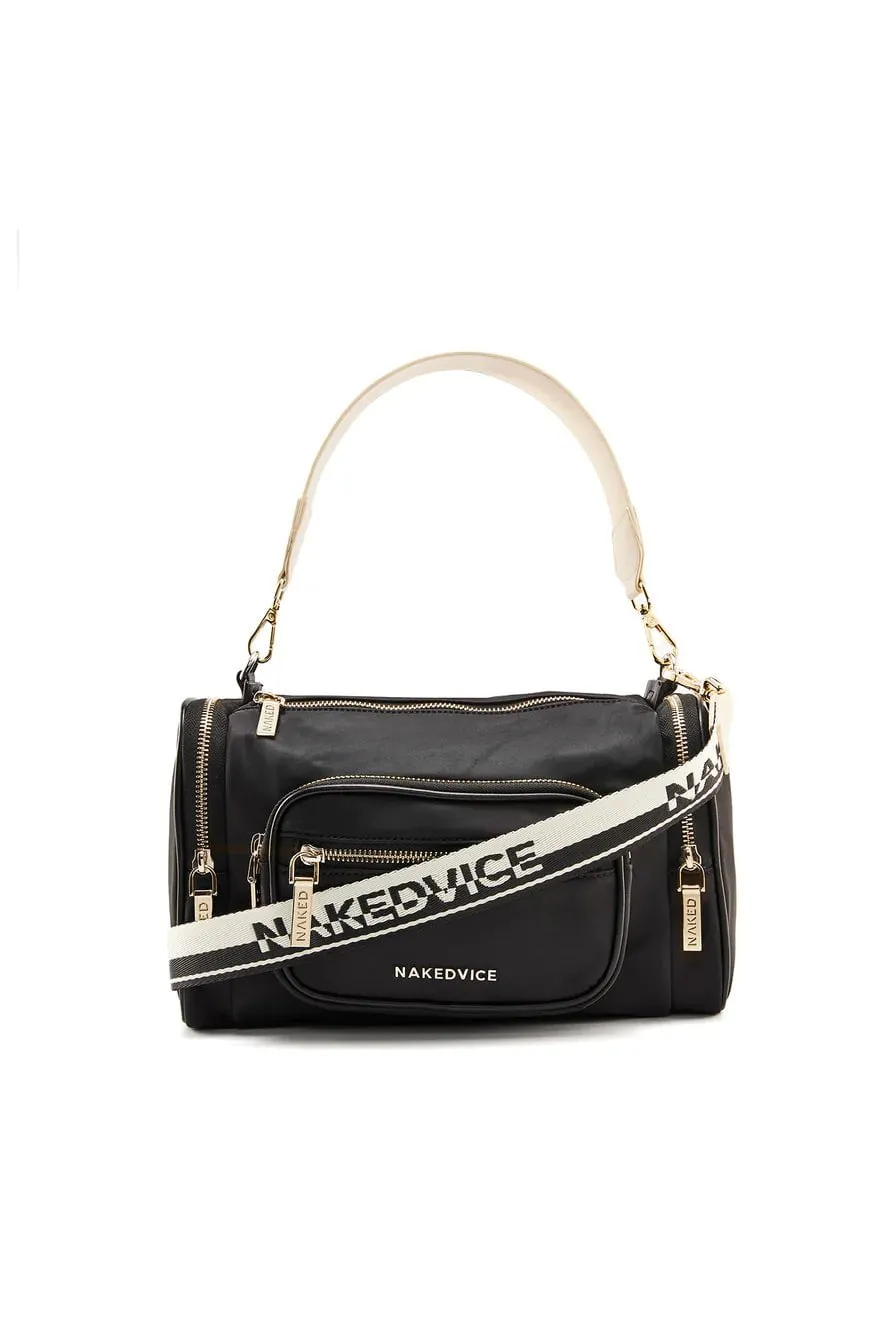 NAKED VICE MAXINE KIA NYLON SIDEBAG - BLACK/GOLD