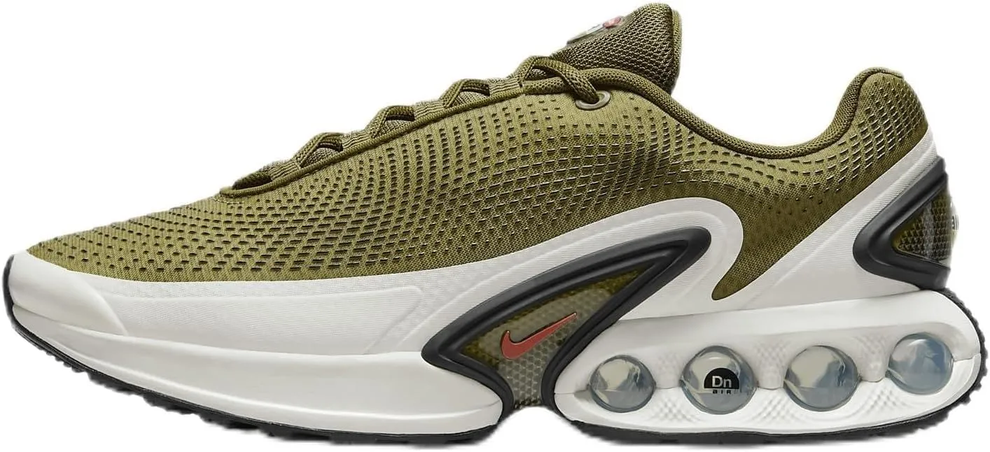 Nike Air Max Dn Shoes (DV3337-300, Olive Flak/Black/Olive Flak/Gym Red) Size 5.5