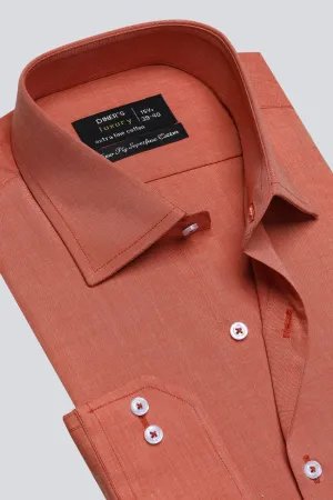 Orange Oxford Formal Shirt