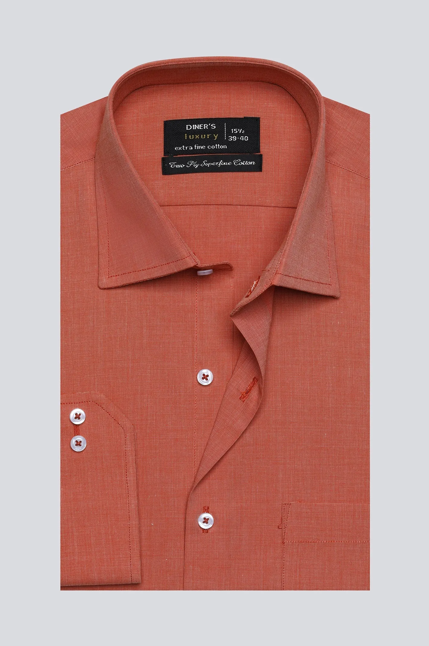Orange Oxford Formal Shirt