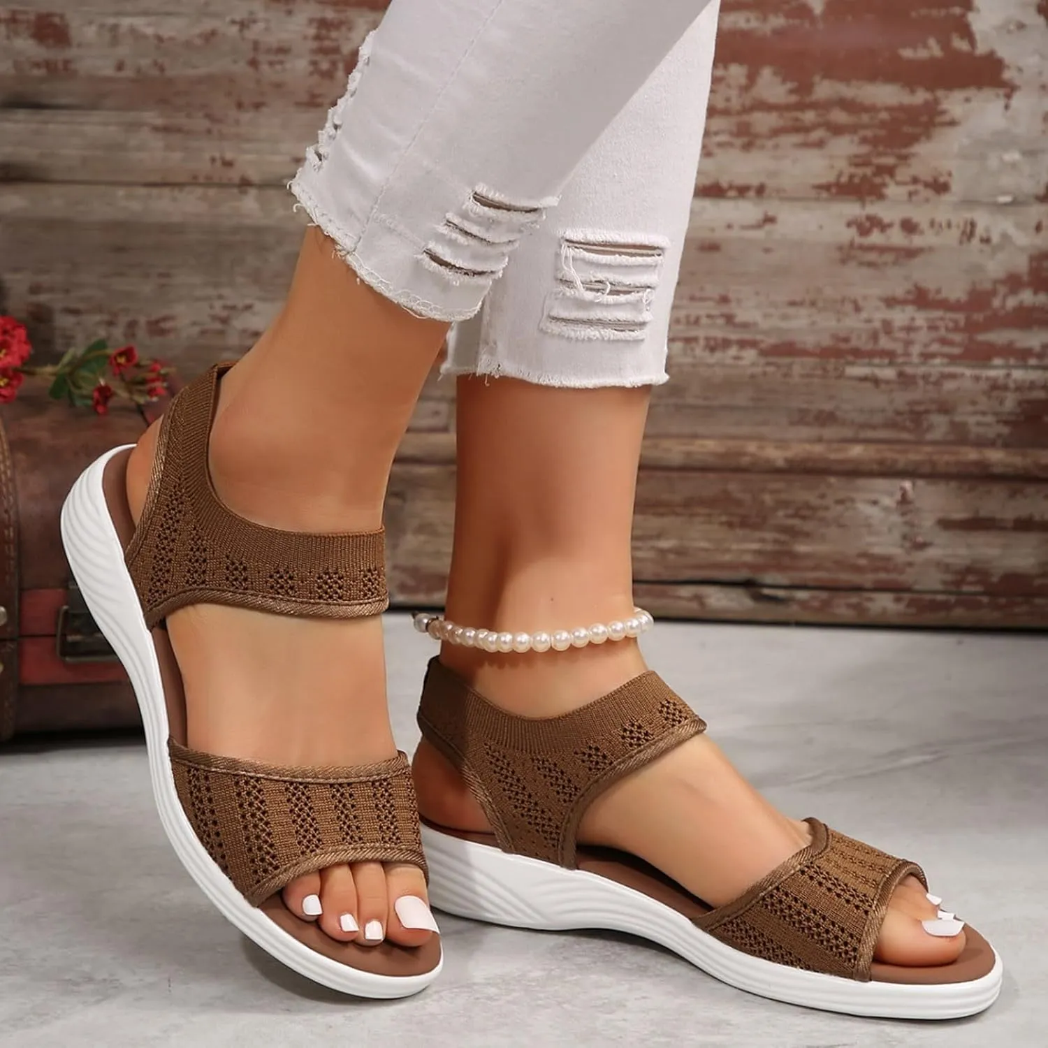 Orthopaedic Slippers Women's Beach Sandals Platform Breathable Shoes Comfortable Hiking Flat Summer Sports