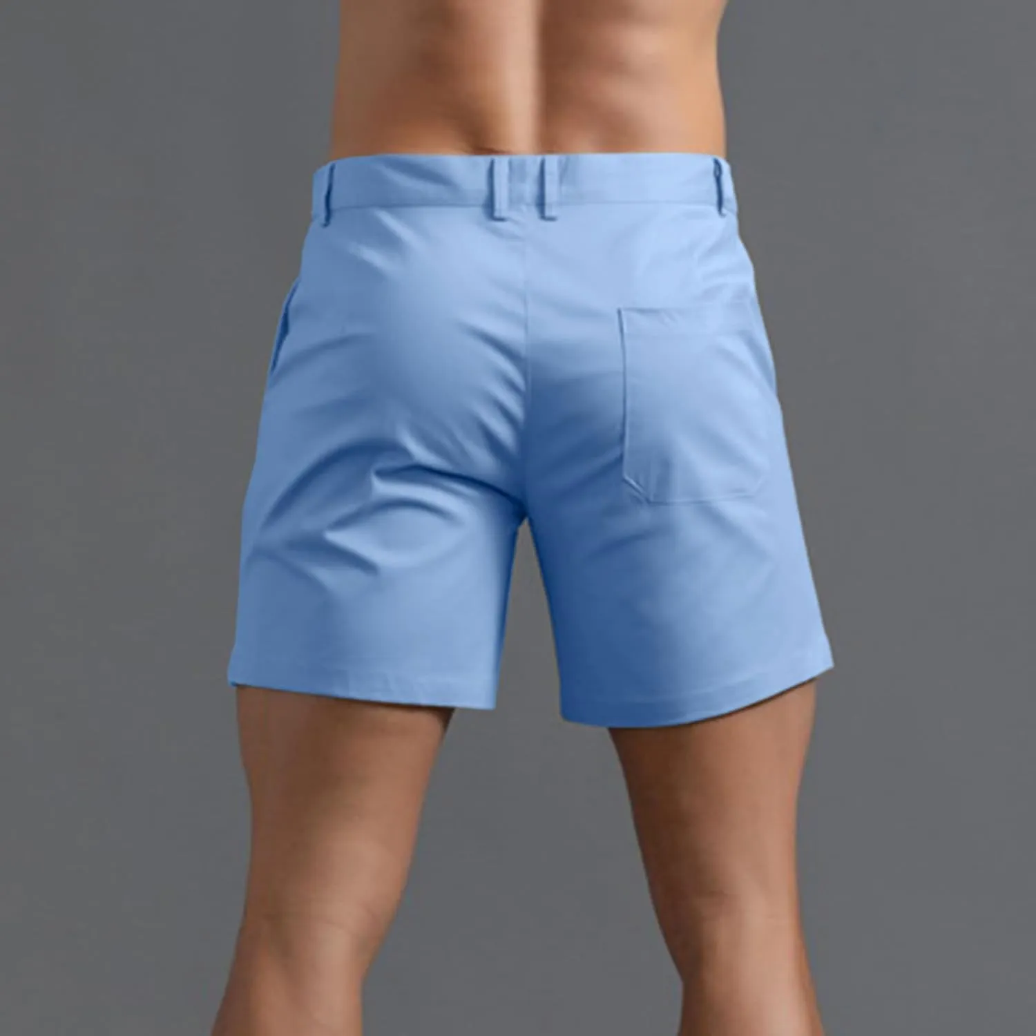 Oymyakon Men's Chino Shorts 6 Inch Slim Fit Shorts Cotton Stretch Casual Shorts Summer Flat Front Shorts