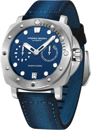 Pagani Design Men's Automatic Mechanical Watch Sports Diving Waterproof Nylon Band Men's Watch Automatic Calendar Sapphire Glass Watch