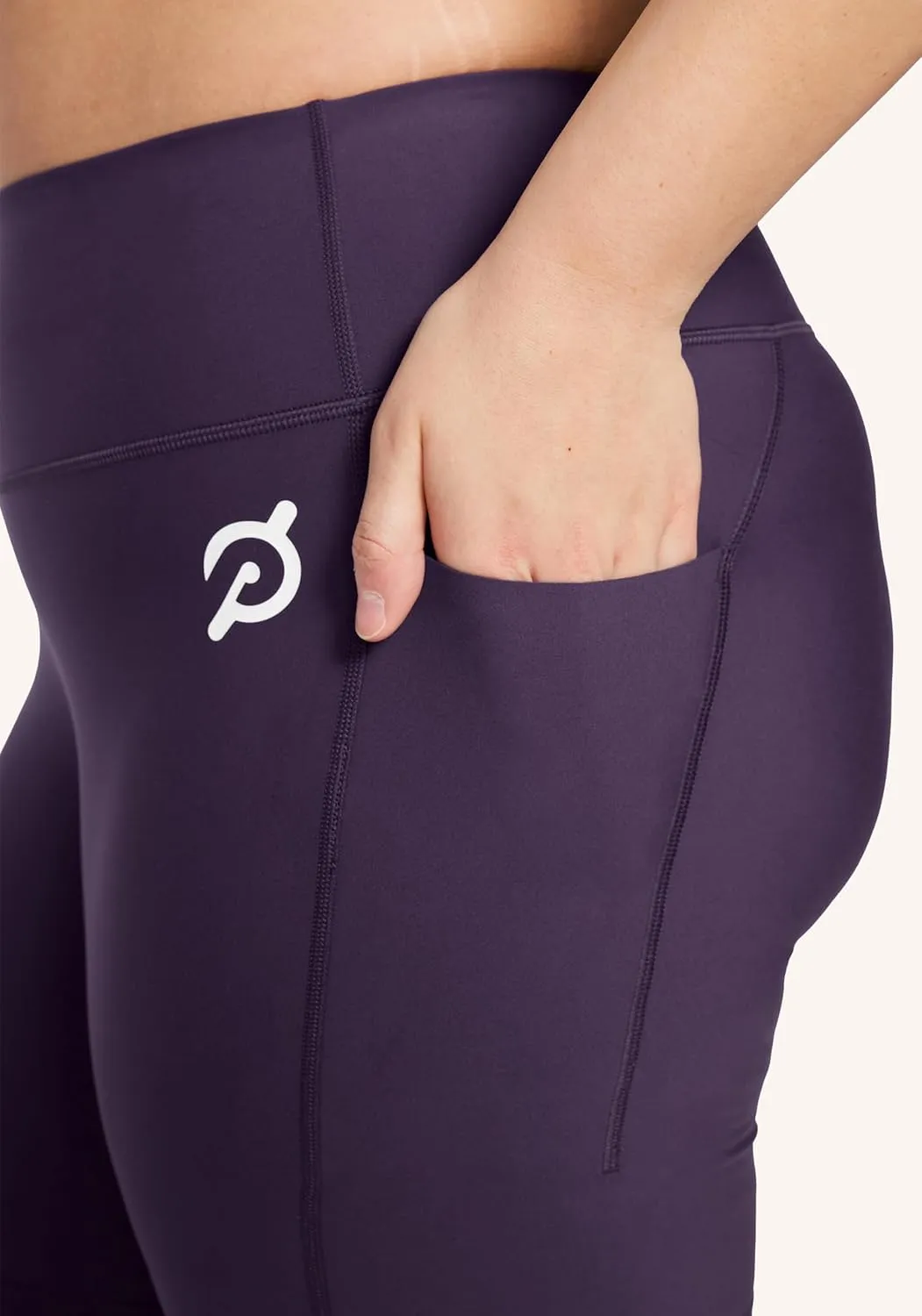 Peloton Women's Cadent 7" High-Rise Pocket Biker Shorts, Workout Shorts, Gym Shorts