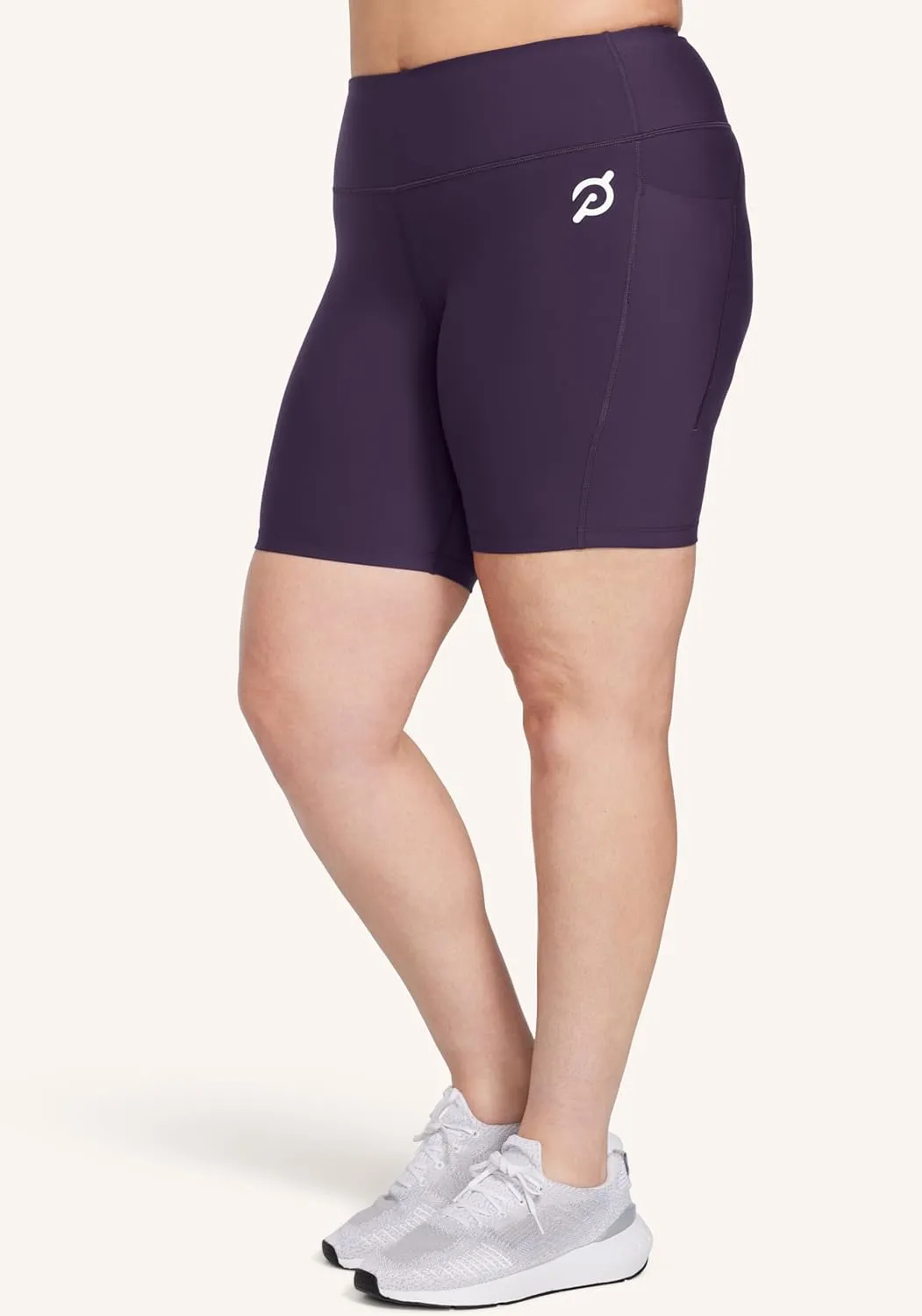 Peloton Women's Cadent 7" High-Rise Pocket Biker Shorts, Workout Shorts, Gym Shorts