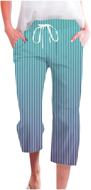 PTOLOCIF Cotton Linen Pants Women Drawstring Relaxed Fit Wide Leg Pants Cotton Linen Lounge Boho Trousers with Pockets