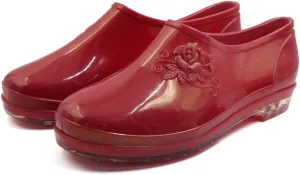 Qtqgoitem Magenta US 9 Low Heel Resistant Waterproof Rain Boots Wellies Ankle Shoes for Women (Model: e7d f09 d4c 84f adb)