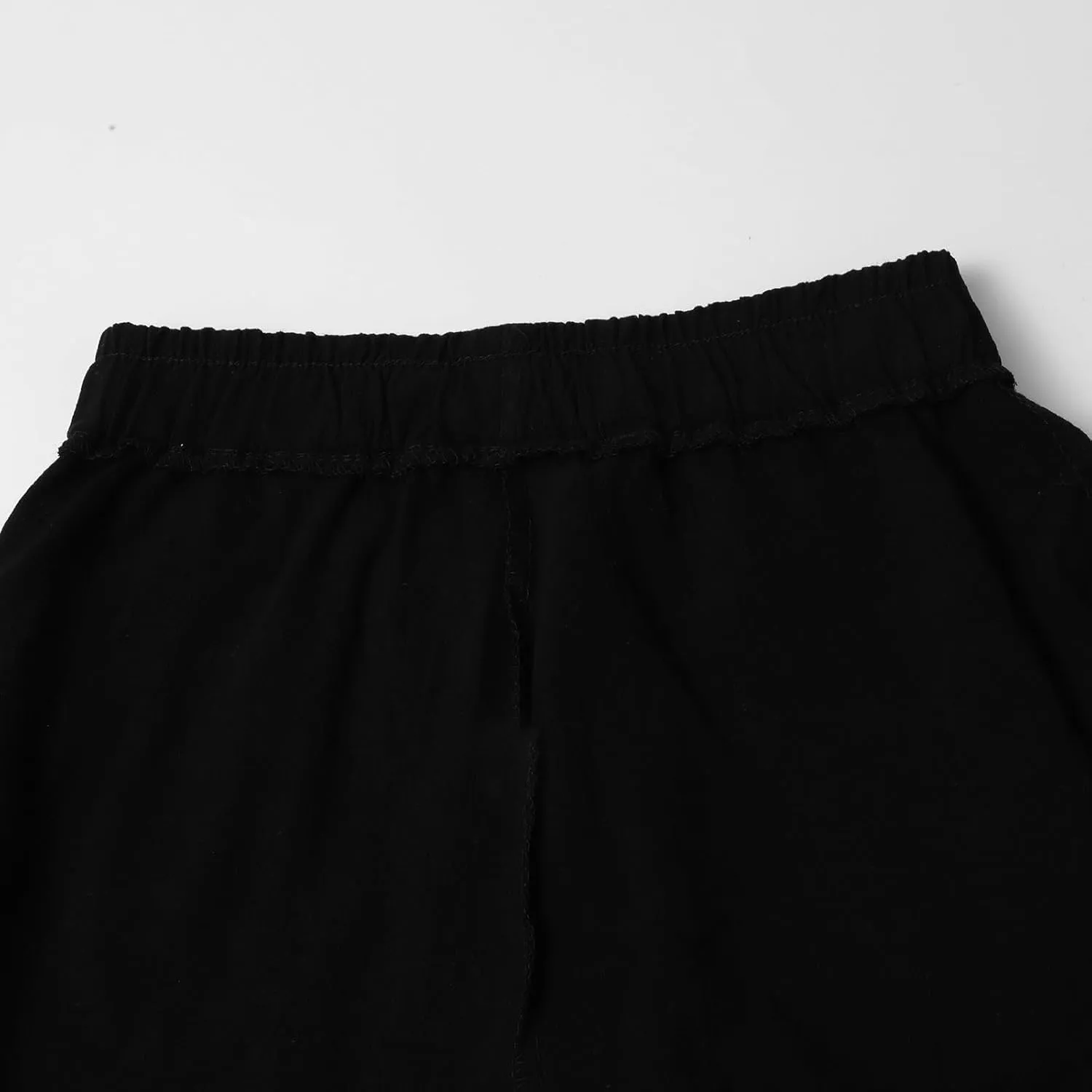 QWENTMTNTY Men's Elastic Waist Linen Pants Casual Relaxed Fit Loose Lightweight Pants Comfort Yoga Beach Drawstring Trousers