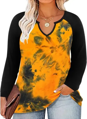 RITERA Plus Size Tops for Women Long Sleeve T-Shirt Cowl Neck Casual Blouses Fall Winter Tunics