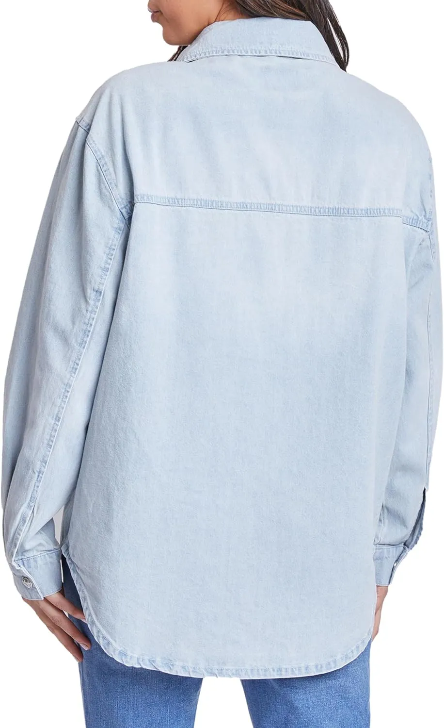Royalty For Me womens Ymi Jeans Womens Denim Shacket With Flap Front Pockets