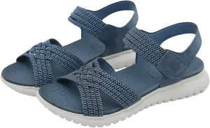 Sandals Women's Summer Outdoor Strappy Women with Heel, Platform Pure Colour Lightweight Trainers Hiking Open Toe Wedges Beach Thick Bottom Breathable