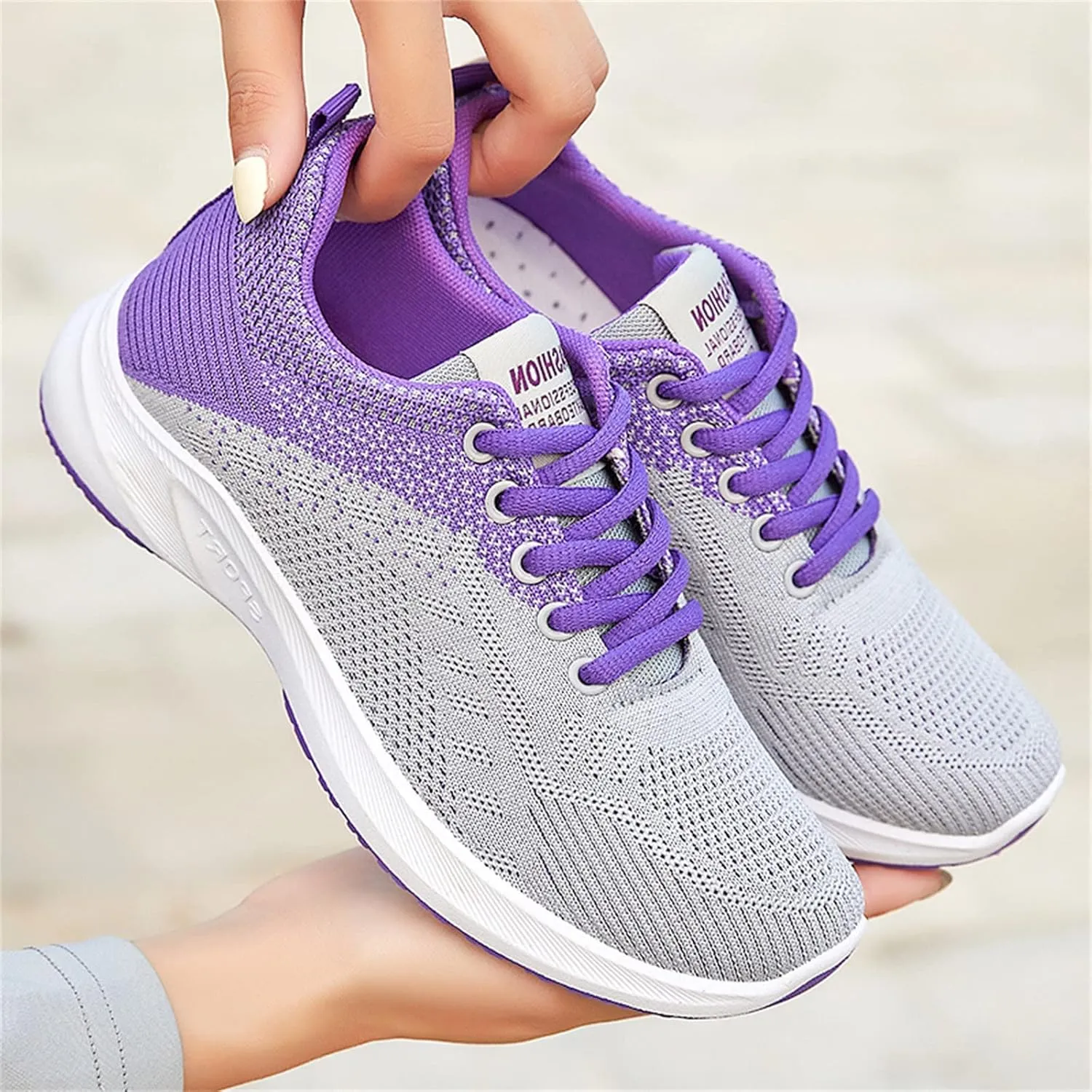 SBGMoSJ Running Shoes Womens Lightweight Fashion Sport Sneakers Zapatos Antiderrapantes para Mujer Womens Slip On Shoes Wide Width Womens White Platform Sneakers Zapatos Antideslizantes para Mujer