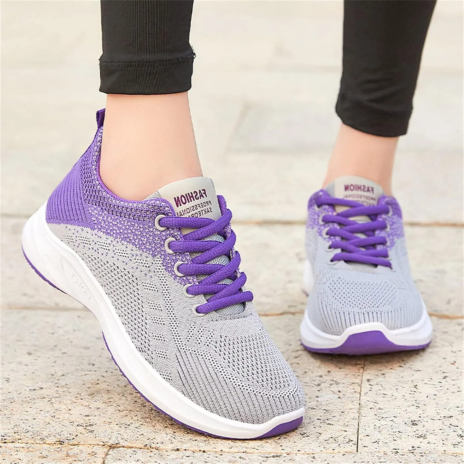 SBGMoSJ Running Shoes Womens Lightweight Fashion Sport Sneakers Zapatos Antiderrapantes para Mujer Womens Slip On Shoes Wide Width Womens White Platform Sneakers Zapatos Antideslizantes para Mujer