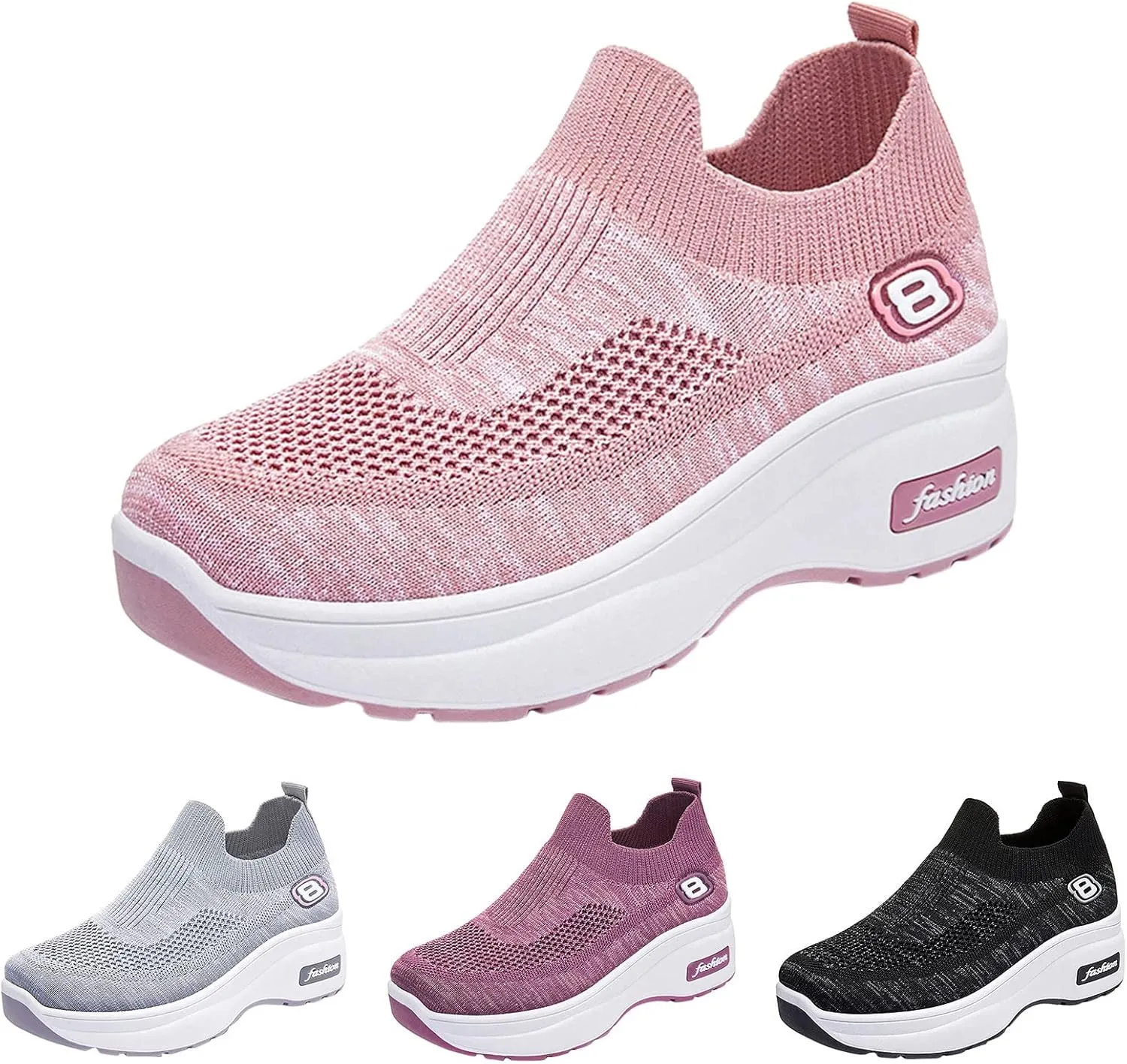 SBGMoSJ Women's Walking Sneakers Wide Width Womens Non Slip Black Work Shoes Wide Width Nurse Shoes for Women for Work Womens Running Shoes Fashion Sneakers Shoes for Women Size 12