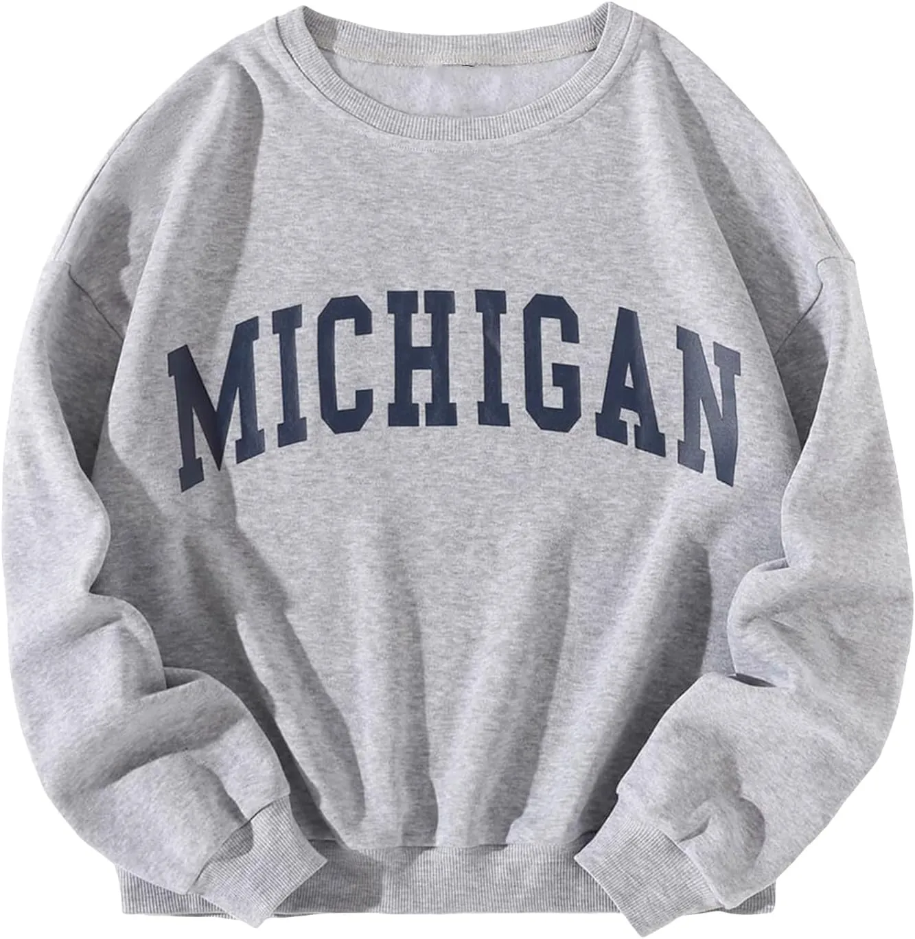 SHENHE Women's Graphic Letter Print Sweatshirt Long Sleeve Pullover Thermal Top