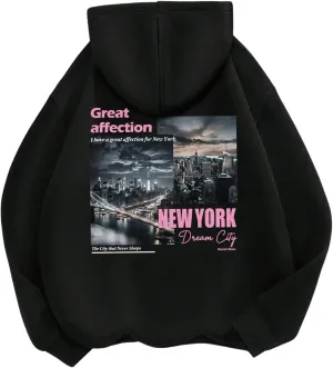 SHENHE Women's Graphic Long Sleeve Hoodie Drawstring Thermal Hoodie Pullovers Sweatshirts