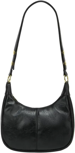 Shoulder Bag for Women Soft PU Leather Crescent Tote Handbag Retro Classic Satchel Crossbody Underarm Hobo Purse Clutch
