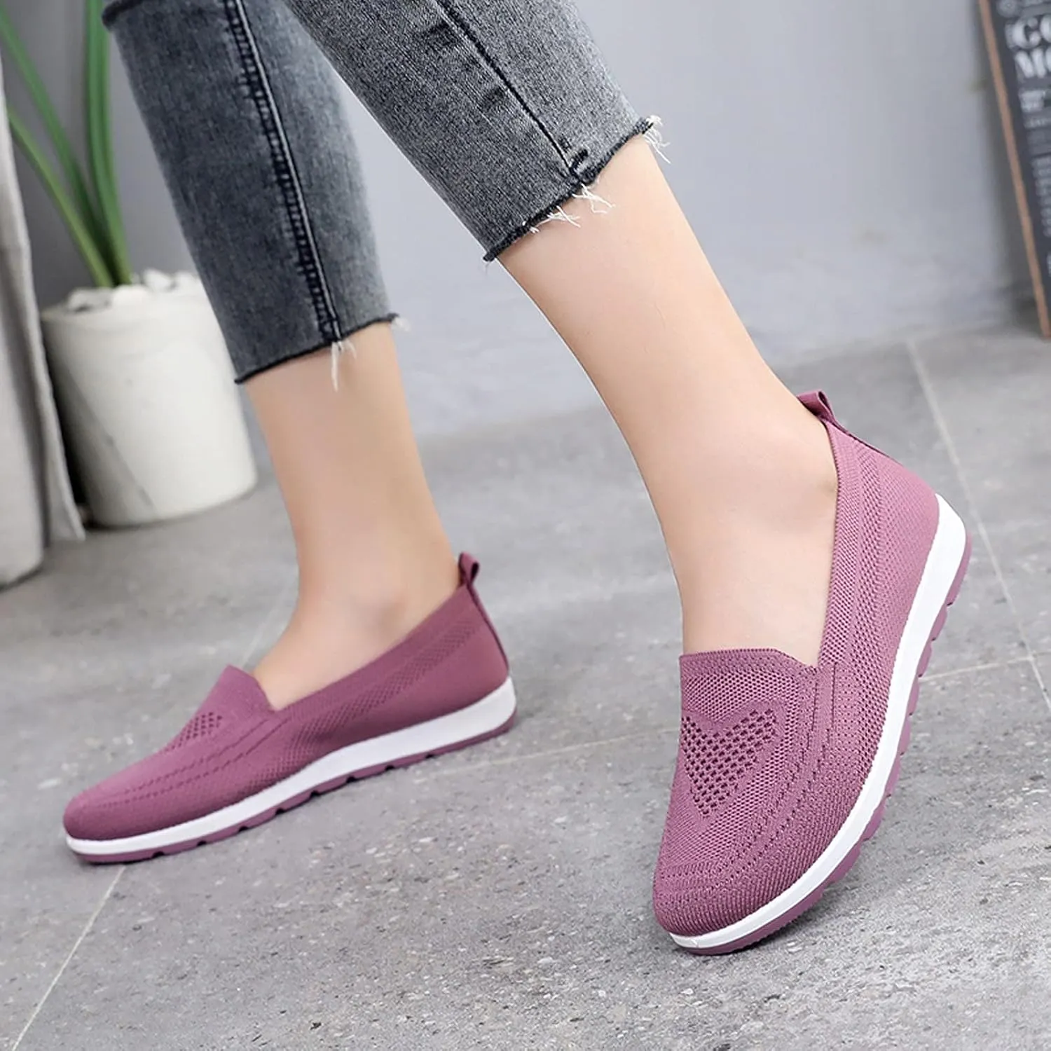 Silver Wedge Sneakers for Women Dressy Womens Running Shoes Size 9 Narrow Women's Tennis Shoes Size 8.5 Wide Wedges Sneakers for Women Zapatos De Chef para Mujer Antideslizante