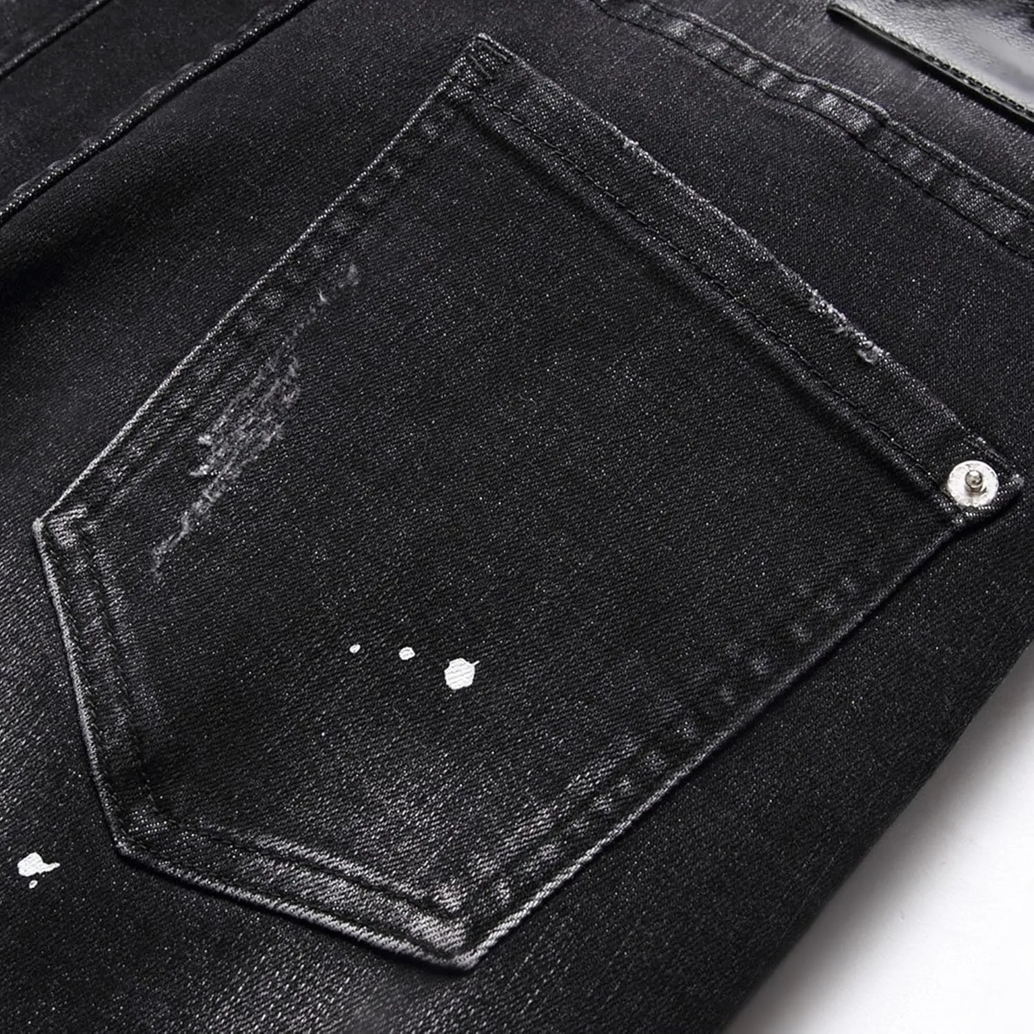 Slim Fit Stretch Skinny Jeans for Men Fashion Button Trousers Straight Leg Comfort Denim Pants