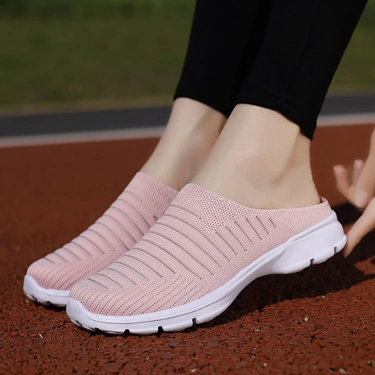 Slip On Sneakers for Women, Women's Fashion Orthopedic Sneakers Mesh Round Toe Wedge Platform Shoes Breathable Comfortable Walking Lightweight Shoes