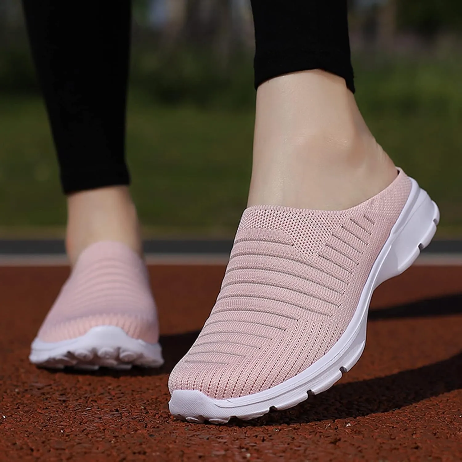 Slip On Sneakers for Women, Women's Fashion Orthopedic Sneakers Mesh Round Toe Wedge Platform Shoes Breathable Comfortable Walking Lightweight Shoes