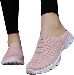 Slip On Sneakers for Women, Women's Fashion Orthopedic Sneakers Mesh Round Toe Wedge Platform Shoes Breathable Comfortable Walking Lightweight Shoes