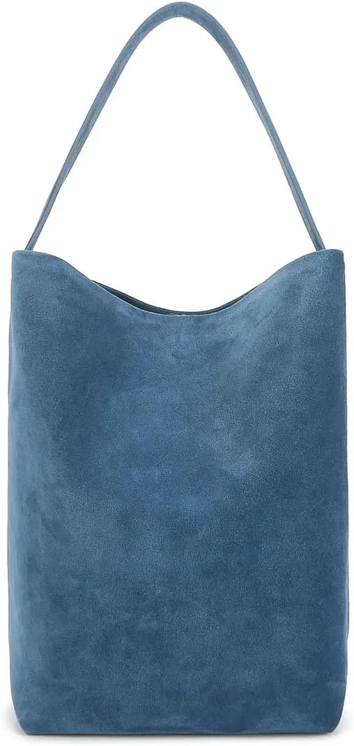 Suede Leather Bucket Bag,Large Top Handle Handbags and Designer Purses