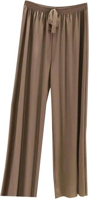 Summer Baggy Long Pants for Women Relaxed Fit Wide Leg Lounge Trousers Casual Elastic Waist Sweatpants for Teen Girls