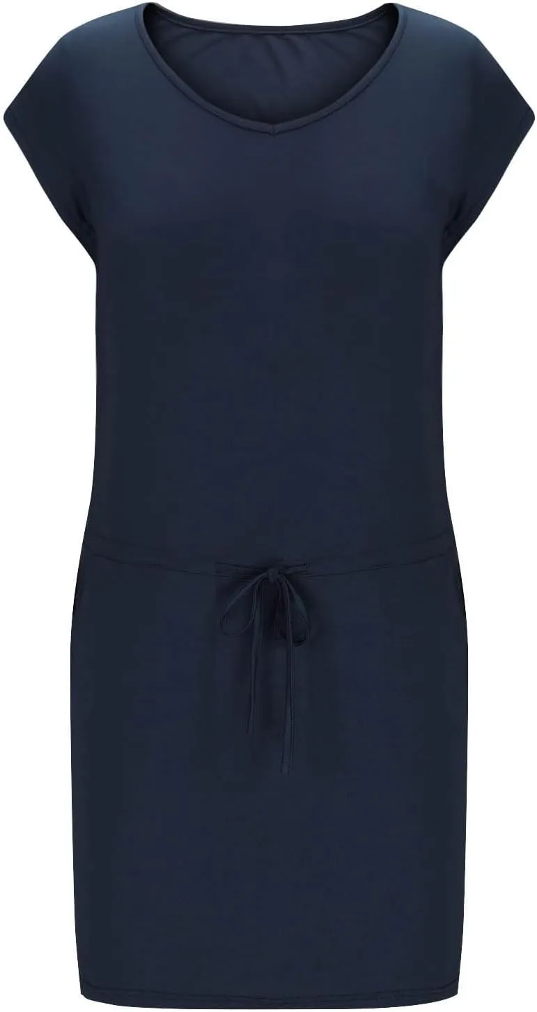 Summer Dresses for Women Short Sleeve Loose Tshirt Dress V-Neck Comfy Casual Sundresses with Pockets