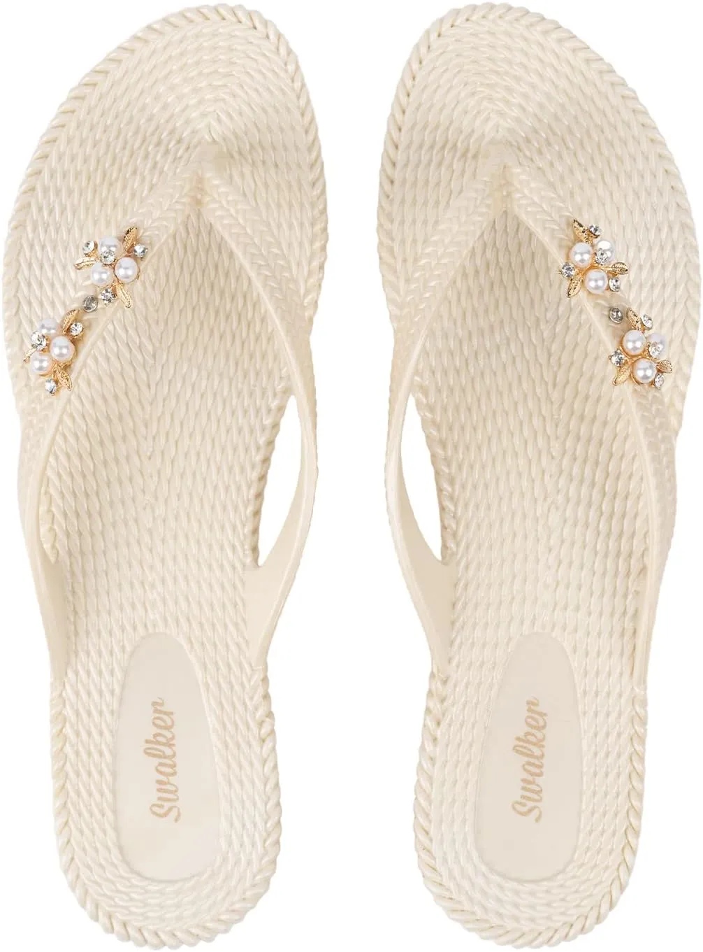 Swalker Metalli Man & Women's Flip Flop Sandal in Recyclable Rubber Sole with Non-Slip Pattern
