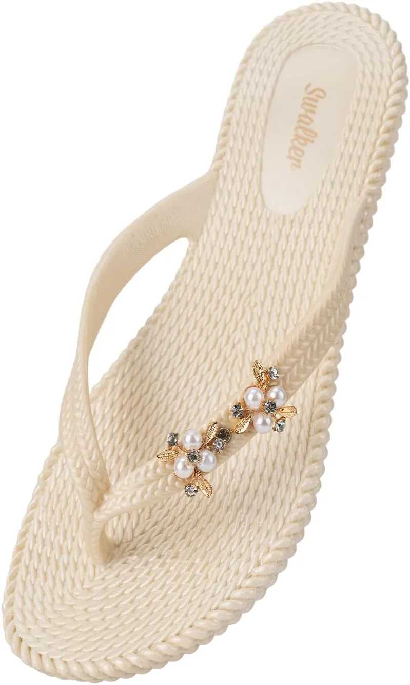 Swalker Metalli Man & Women's Flip Flop Sandal in Recyclable Rubber Sole with Non-Slip Pattern